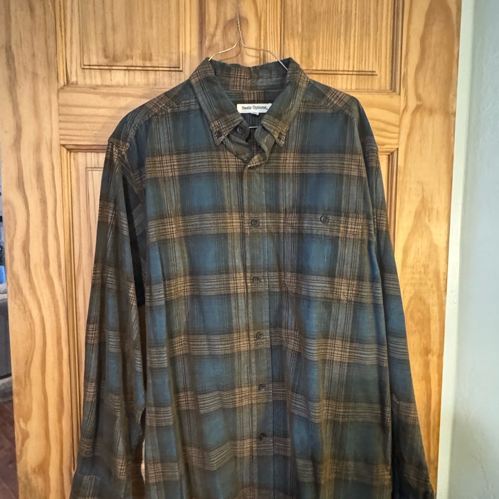 Plaid Button-Up Shirt
